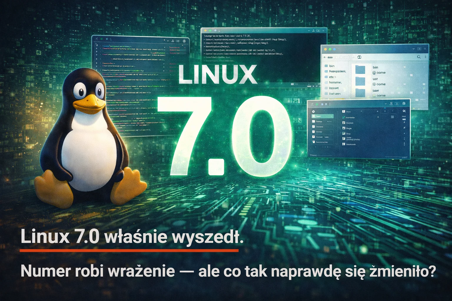 Linux 7.0 właśnie wyszedł. Numer robi wrażenie — ale co tak naprawdę się zmieniło?