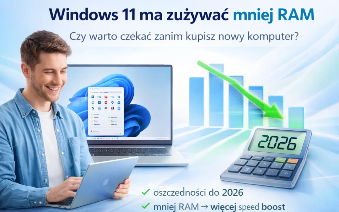 Windows 11 ma zużywać mniej RAM w 2026. Czy warto czekać zanim kupisz nowy komputer?