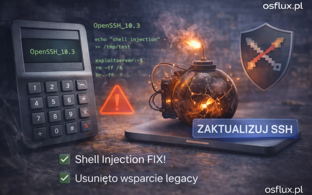 OpenSSH 10.3 naprawia shell injection i usuwa wsparcie dla starych implementacji. Jeśli używasz SSH — zaktualizuj.
