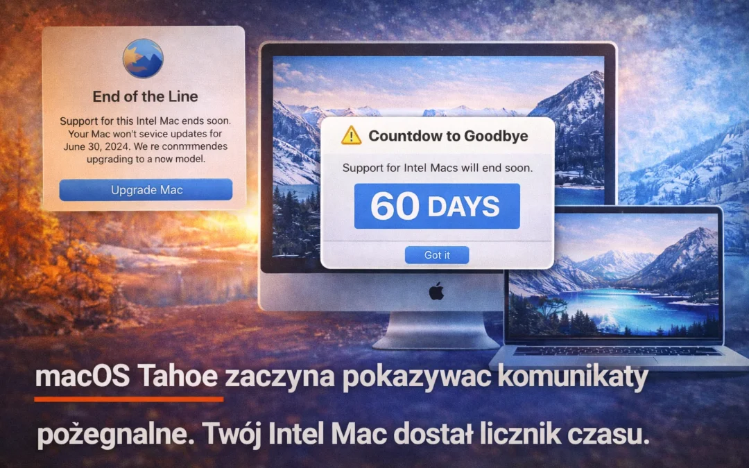 macOS Tahoe zaczyna pokazywać komunikaty pożegnalne. Twój Intel Mac dostał licznik czasu.