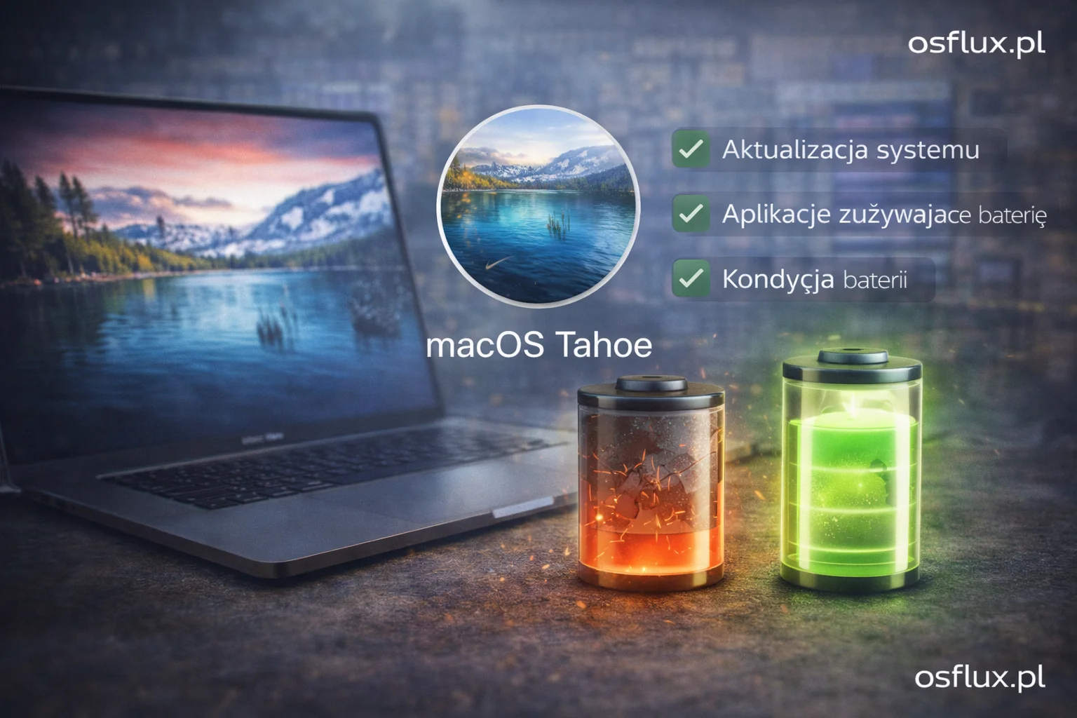 macOS Tahoe i bateria — co się działo, co Apple naprawiło i co warto sprawdzić jeśli nadal tracisz za dużo energii.
