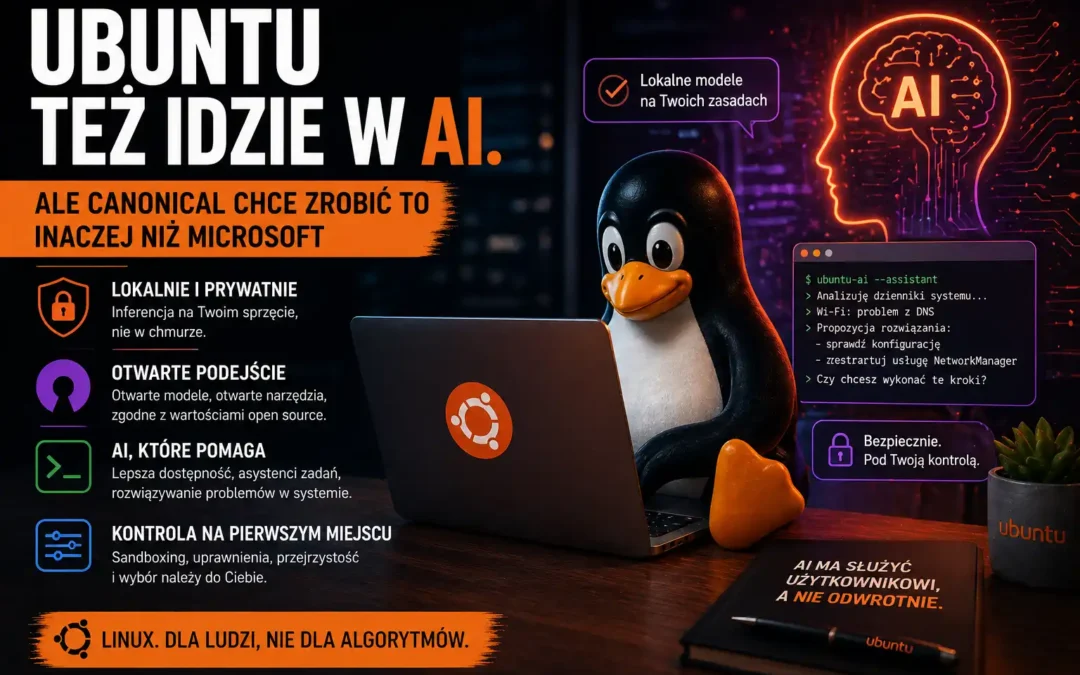 Ubuntu też idzie w AI. Ale Canonical chce zrobić to inaczej niż Microsoft