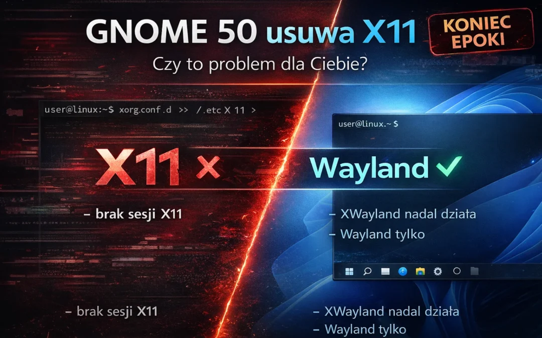 GNOME 50 usuwa X11. Czy to problem dla Ciebie?