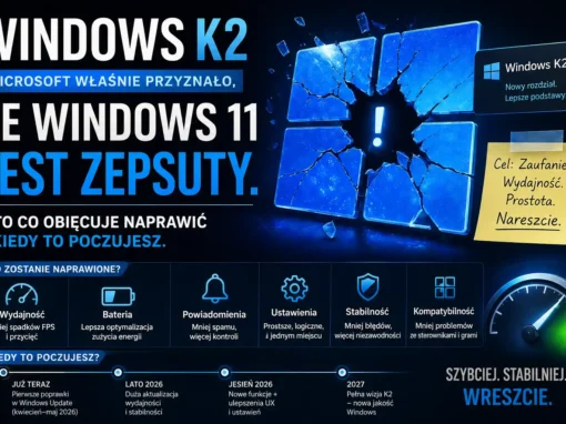 Windows K2 — Microsoft właśnie przyznało że Windows 11 jest zepsuty. Oto co obiecuje naprawić i kiedy to poczujesz.