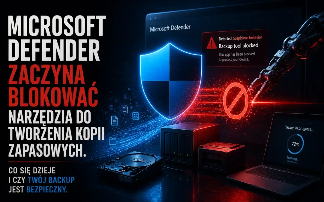 Microsoft Defender zaczyna blokować narzędzia do tworzenia kopii zapasowych. Co się dzieje i czy Twój backup jest bezpieczny.