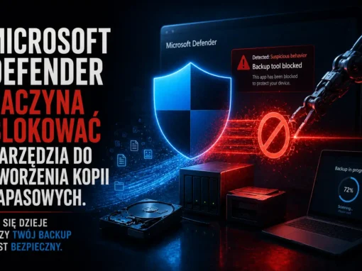 Microsoft Defender zaczyna blokować narzędzia do tworzenia kopii zapasowych. Co się dzieje i czy Twój backup jest bezpieczny.