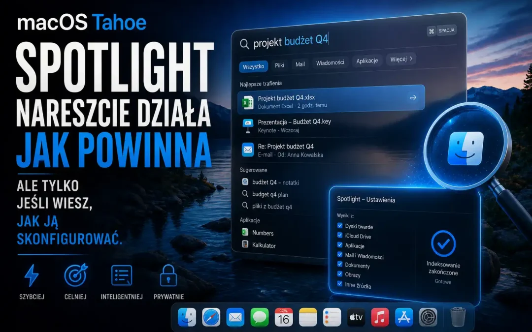 macOS Tahoe i Spotlight: wyszukiwarka systemowa nareszcie działa jak powinna — ale tylko jeśli wiesz jak ją skonfigurować.
