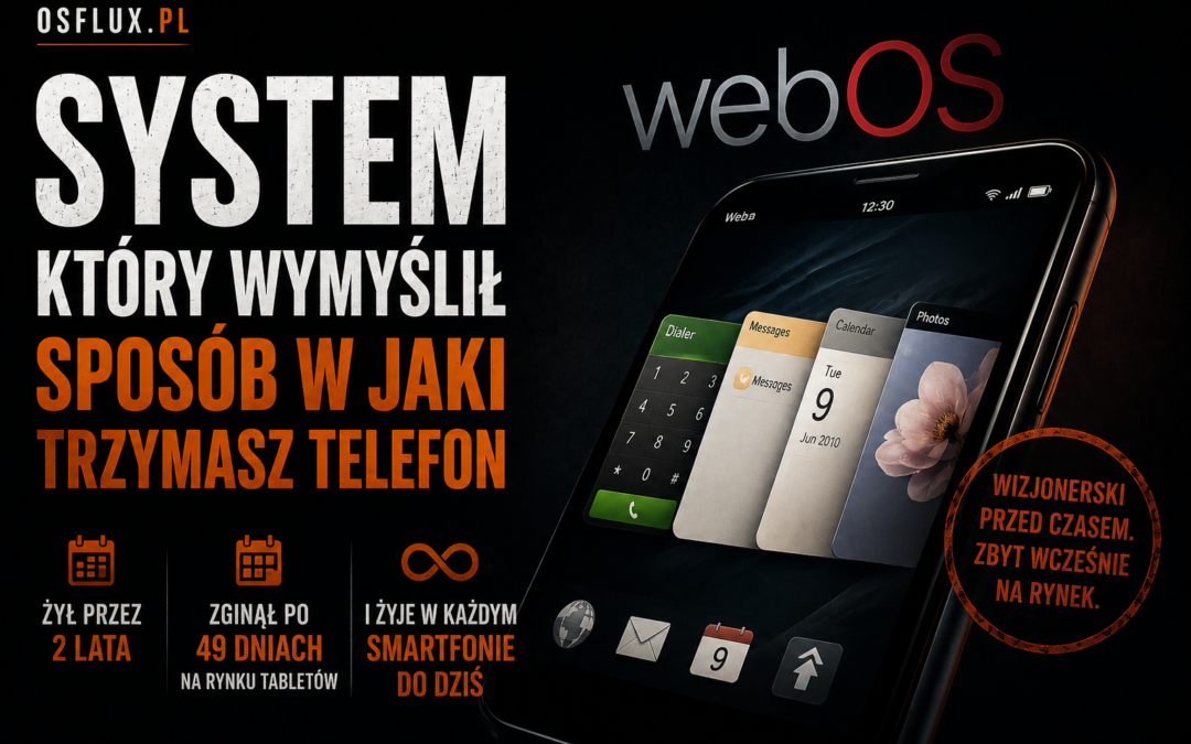 System który wymyślił sposób w jaki trzymasz telefon. webOS żył przez dwa lata, zginął po 49 dniach na rynku tabletów — i żyje w każdym smartfonie do dziś.